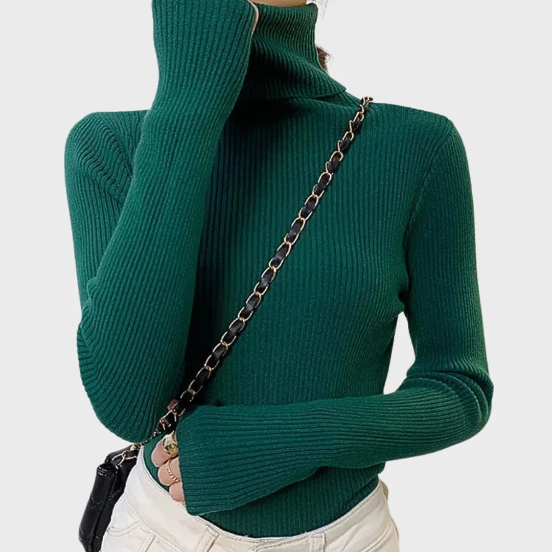 Lucia | Camisola de Lã de Caxemira com Gola Alta Outono
