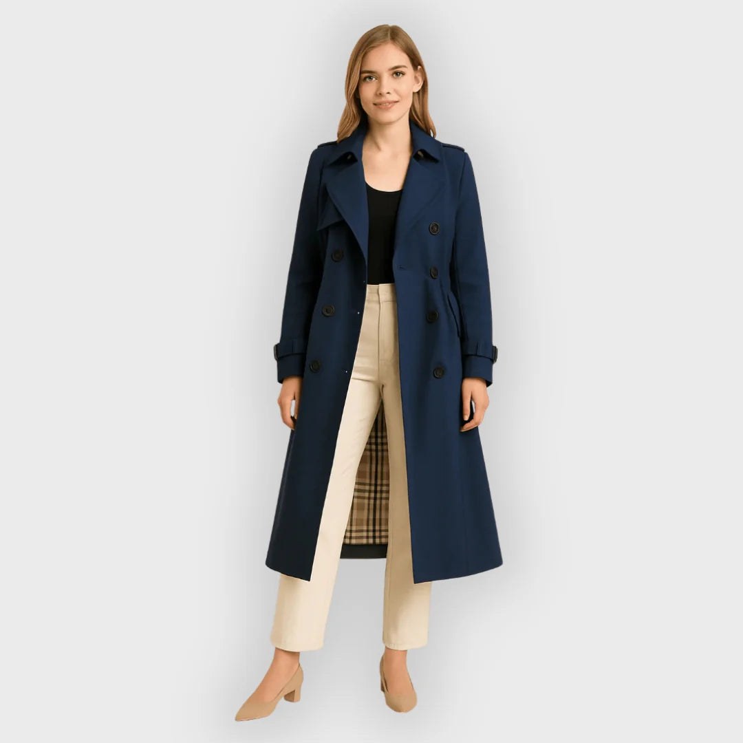 Francês | Casaco Trench Cruzado com Cinto