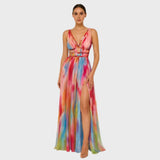 Daniela | Vestido Maxi com Padrão Pintado