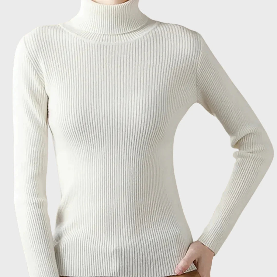Lucia | Camisola de Lã de Caxemira com Gola Alta Outono