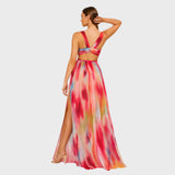 Daniela | Vestido Maxi com Padrão Pintado