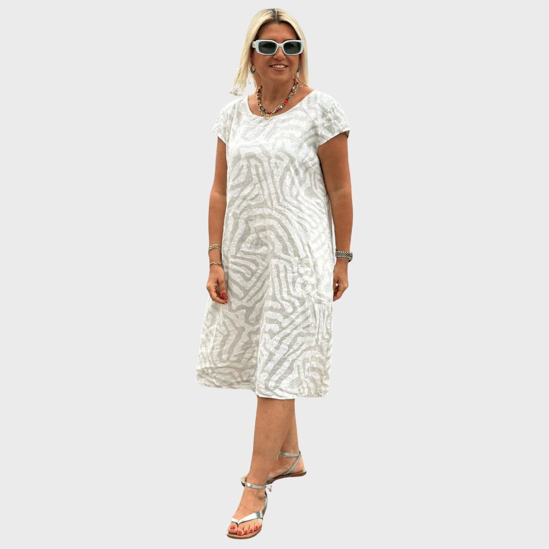 Andreia | Vestido de Verão com Estampa Encantadora