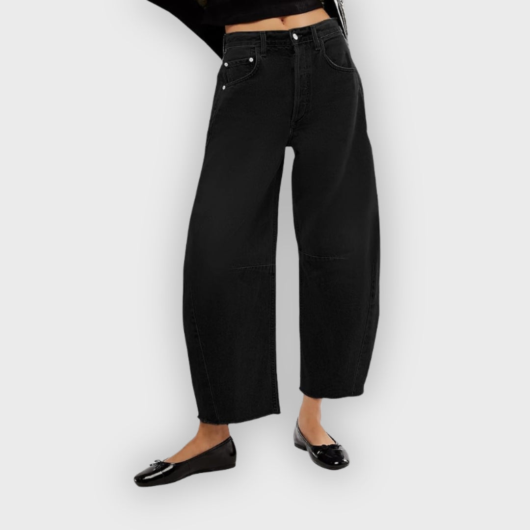 Cátia | Jeans Largos Com Estampado De Leopardo