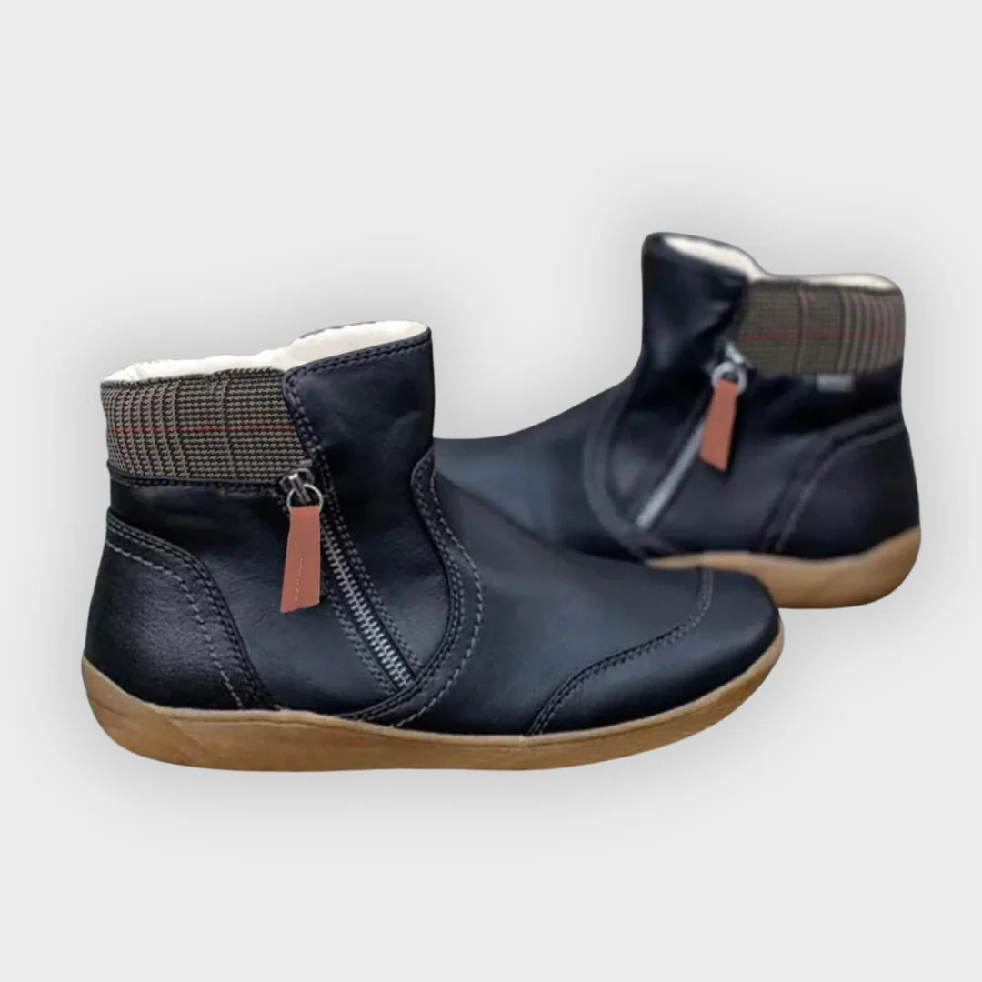 Aurora | Botas de Pele Impermeáveis Ortopédicas com Sola Antiderrapante