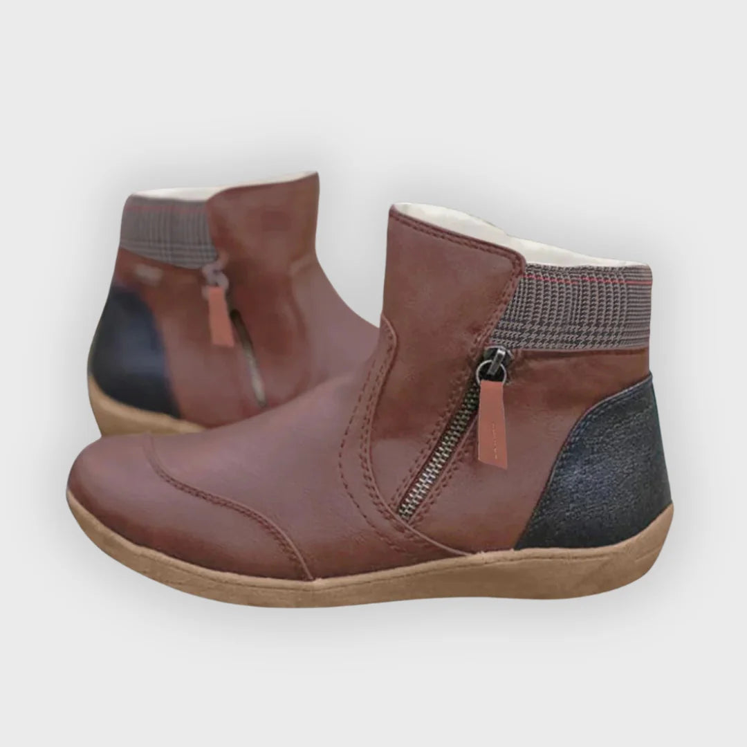 Aurora | Botas de Pele Impermeáveis Ortopédicas com Sola Antiderrapante