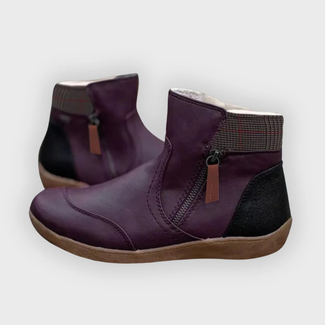 Aurora | Botas de Pele Impermeáveis Ortopédicas com Sola Antiderrapante