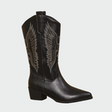 Botas de cowboy ocidentais em pele