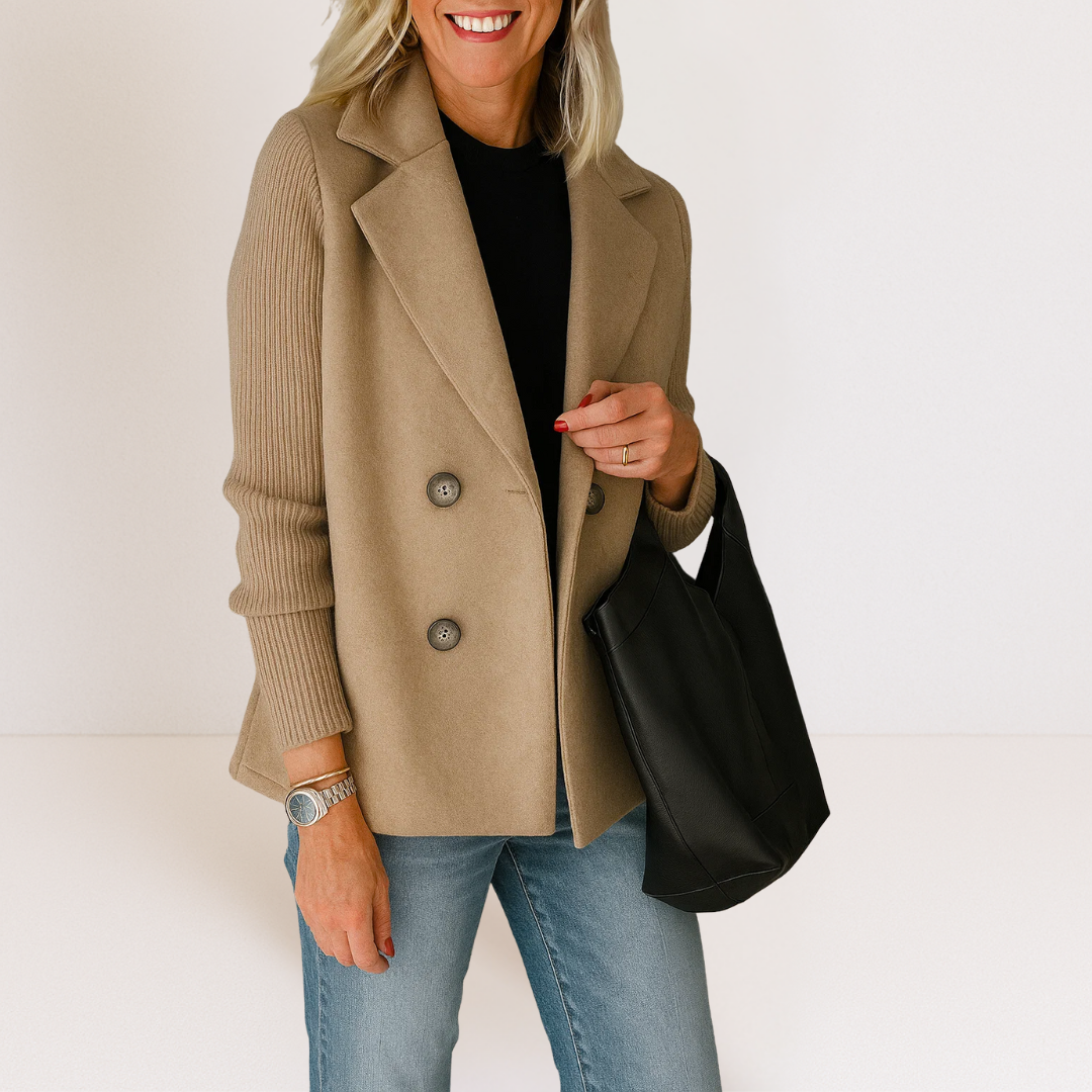 Marta™ | Casaco Elegante Com Mangas em Malha