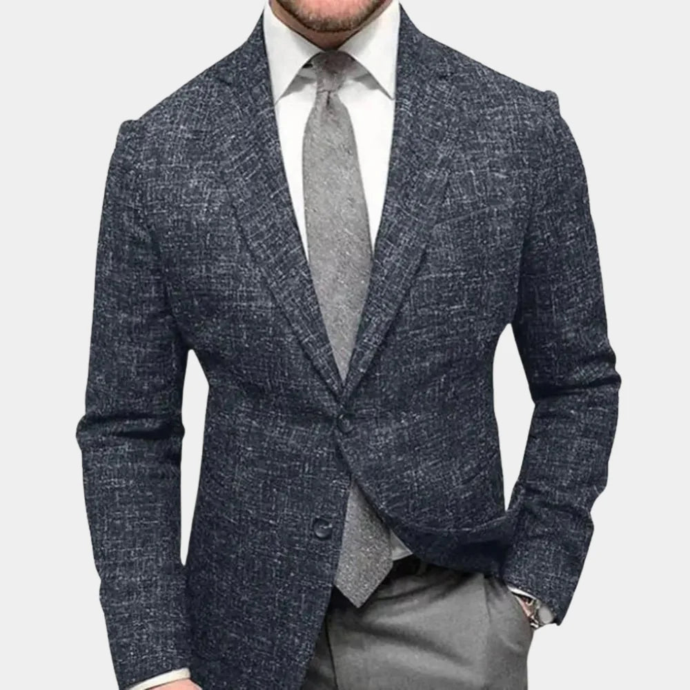 Blazer - Mistura de Tecidos Slim Ajustado à Frente e Movimento Fácil