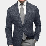 Blazer - Mistura de Tecidos Slim Ajustado à Frente e Movimento Fácil