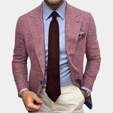 Blazer - Mistura de Tecidos Slim Ajustado à Frente e Movimento Fácil