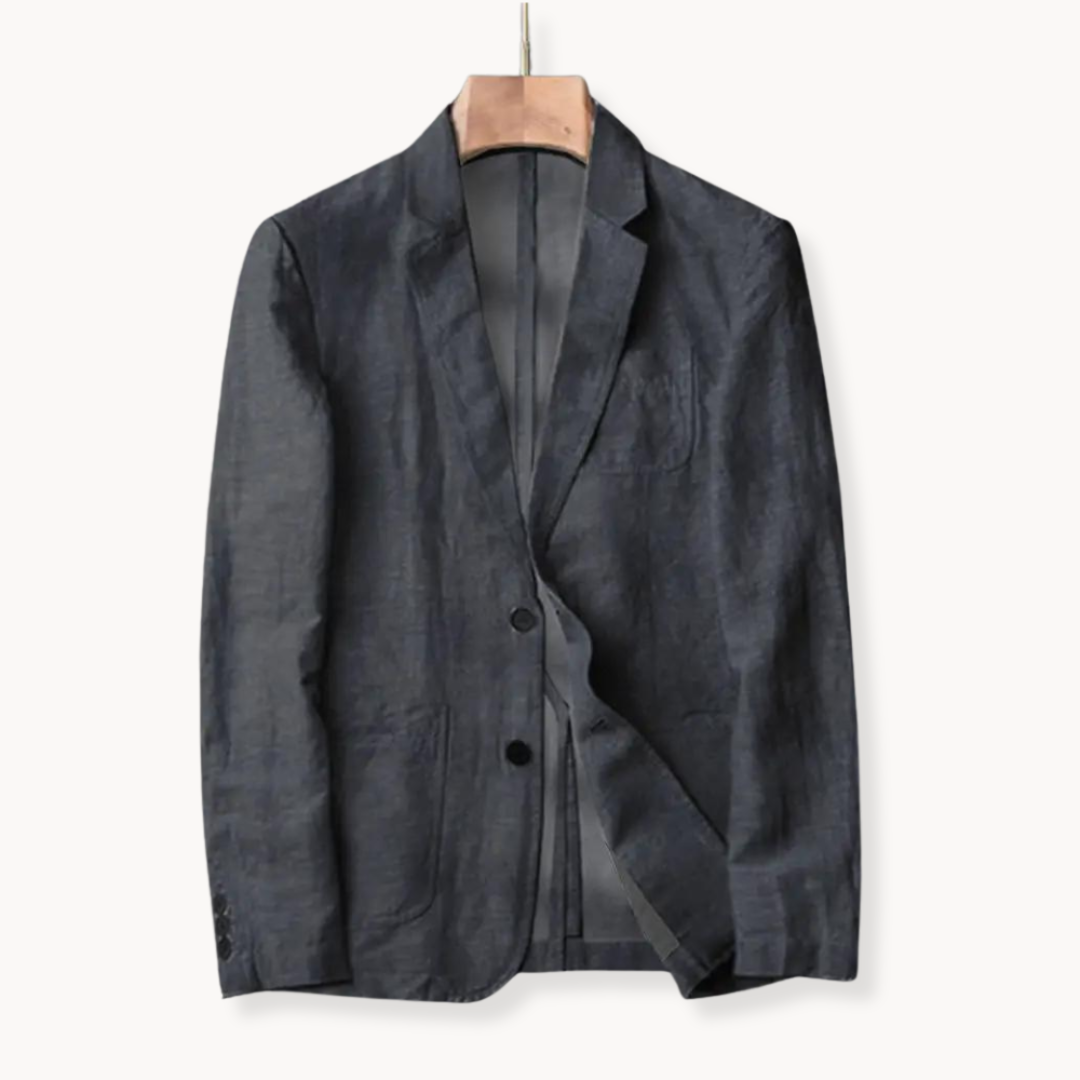 Blazer – Corte Ajustado em Mistura Leve e Respirável