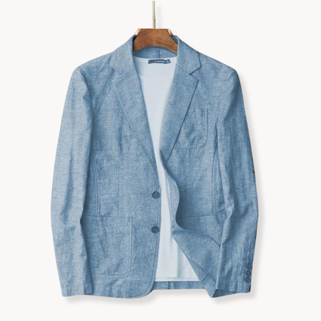 Blazer – Corte Ajustado em Mistura Leve e Respirável