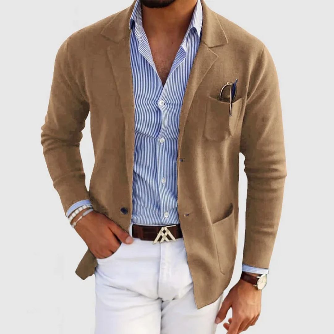 Casaco Blazer – Corte Moderno em Mistura de Poliéster e Forma Elegante