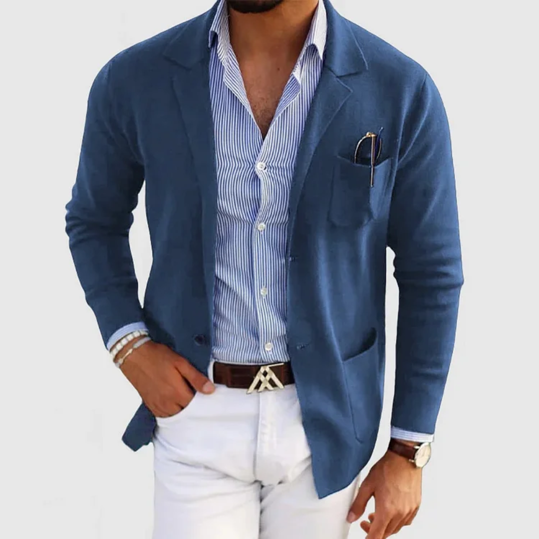 Casaco Blazer – Corte Moderno em Mistura de Poliéster e Forma Elegante