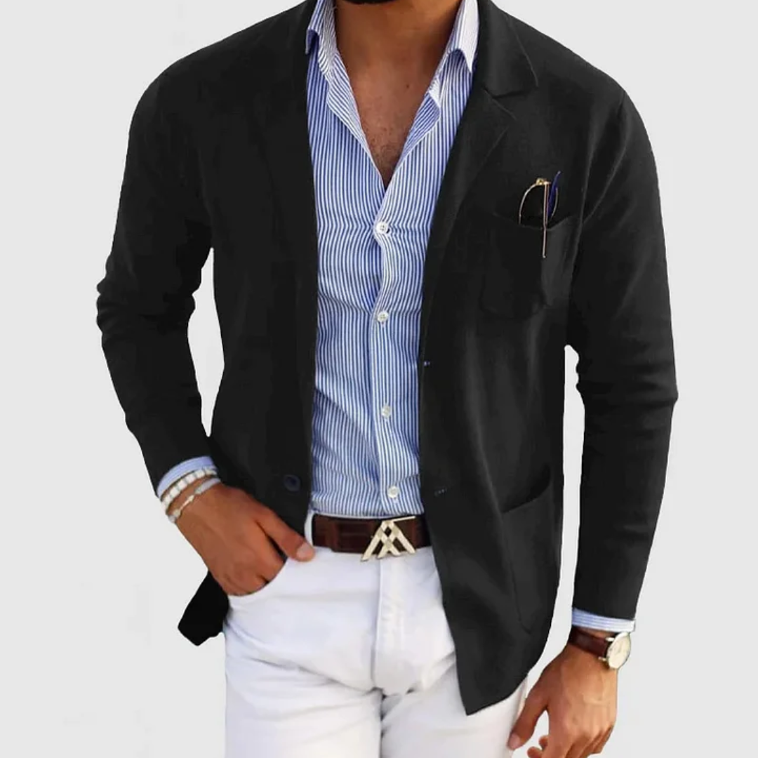 Casaco Blazer – Corte Moderno em Mistura de Poliéster e Forma Elegante