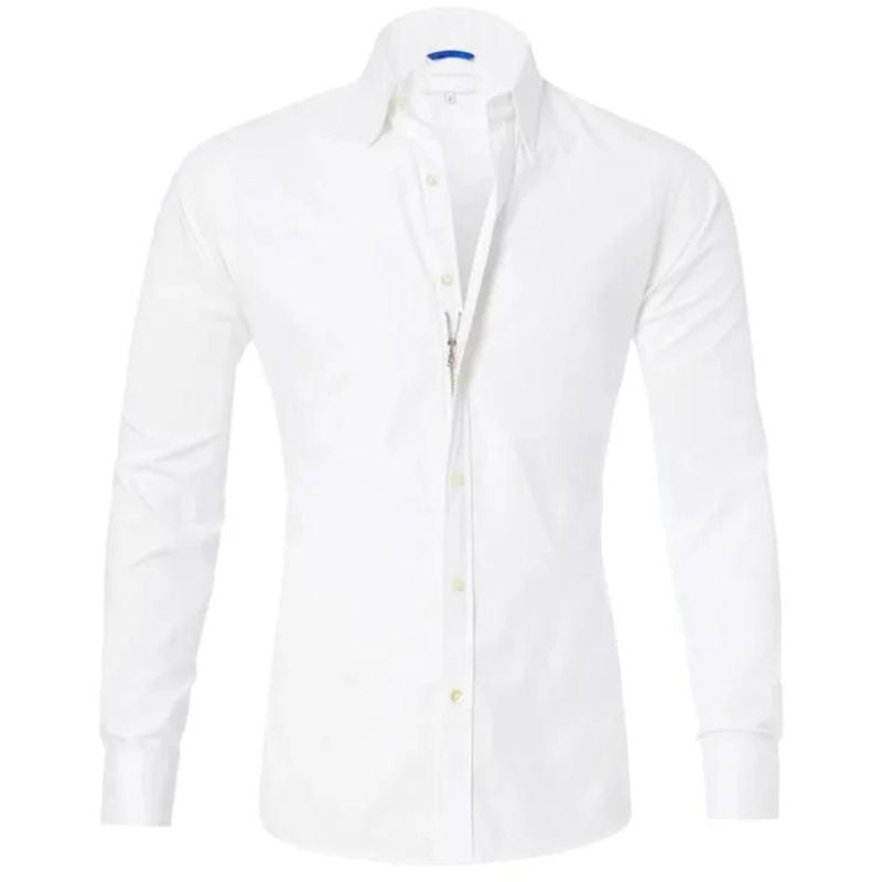 Blusa - Mistura de Poliéster com Fecho Invisível e Controle de Rugas