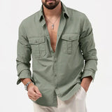Camisa de Botão - Gola Estruturada e Camadas Simples
