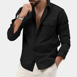 Camisa de Botão - Gola Estruturada e Camadas Simples