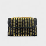 Claudia - Bolsa de ombro com corrente elegante e diamantes coloridos
