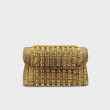 Claudia - Bolsa de ombro com corrente elegante e diamantes coloridos