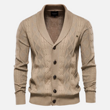 Alexandre | Cardigan Argyle Elástico Suave Premium