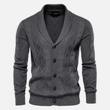 Alexandre | Cardigan Argyle Elástico Suave Premium