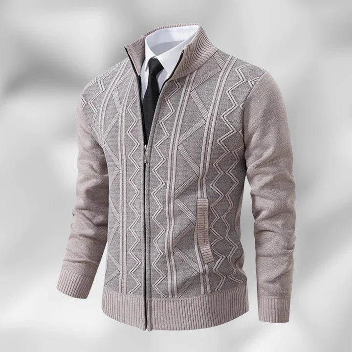 Cardigan - Fecho de Botão à Frente e Corte de Comprimento Médio
