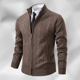 Cardigan - Fecho de Botão à Frente e Corte de Comprimento Médio