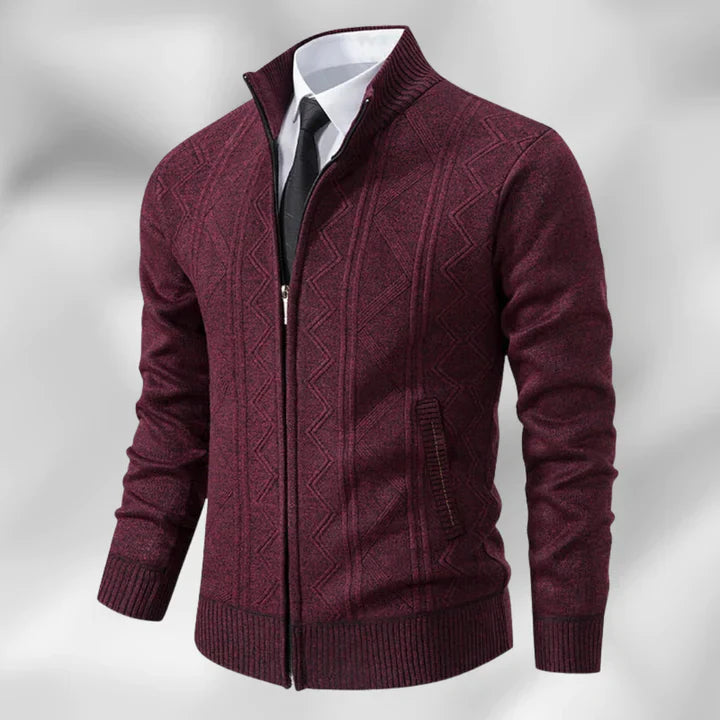 Cardigan - Fecho de Botão à Frente e Corte de Comprimento Médio