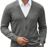 Francisco | Cardigan Frontal Aberto Mistura Poliéster