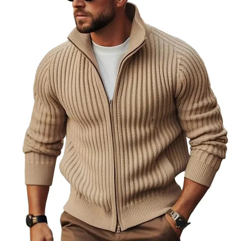 Miguel | Cardigan Poliéster com Fecho Frontal