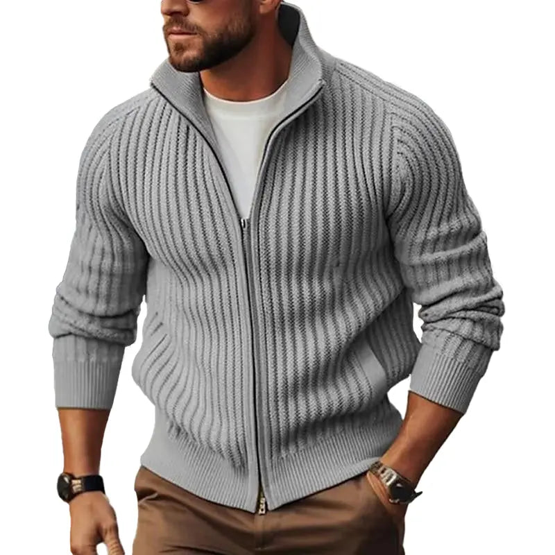 Miguel | Cardigan Poliéster com Fecho Frontal