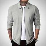 Cardigan - Mistura Suave com Fecho Frontal e Forma Slim