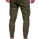 Calças Cargo Joggers - Mistura de Poliéster Corte Slim & Armazenamento de Bolsos