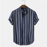 Conjunto Casual - Camisa em Mistura de Poliéster e Calções de Secagem Rápida