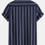 Conjunto Casual - Camisa em Mistura de Poliéster e Calções de Secagem Rápida