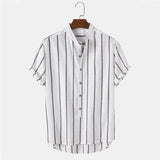 Conjunto Casual - Camisa em Mistura de Poliéster e Calções de Secagem Rápida