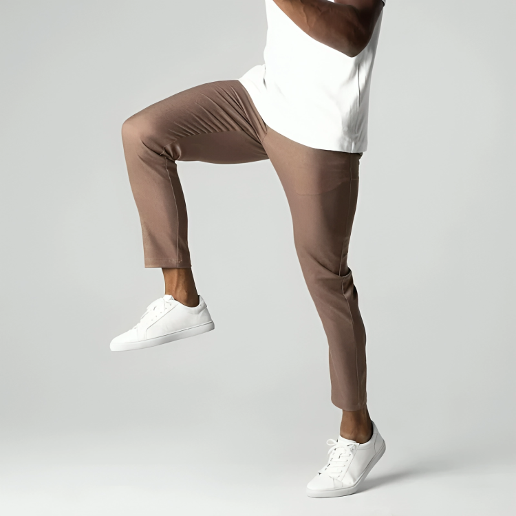 Calças Chino - Corte Largo com Pernas Tapered e Ajuste Flexível