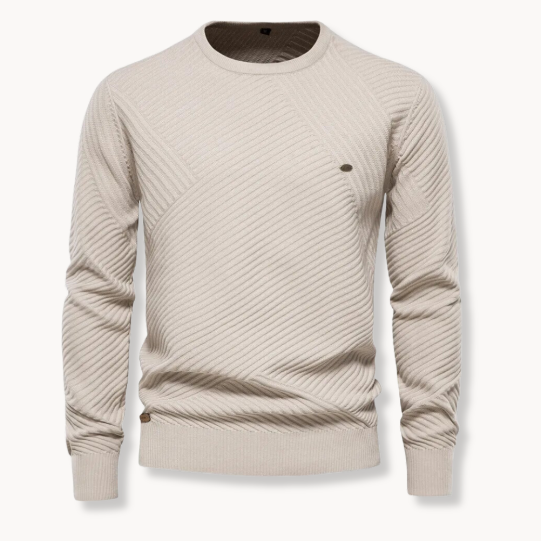 Miguel | Pullover Gola Redonda Canelado Desportivo