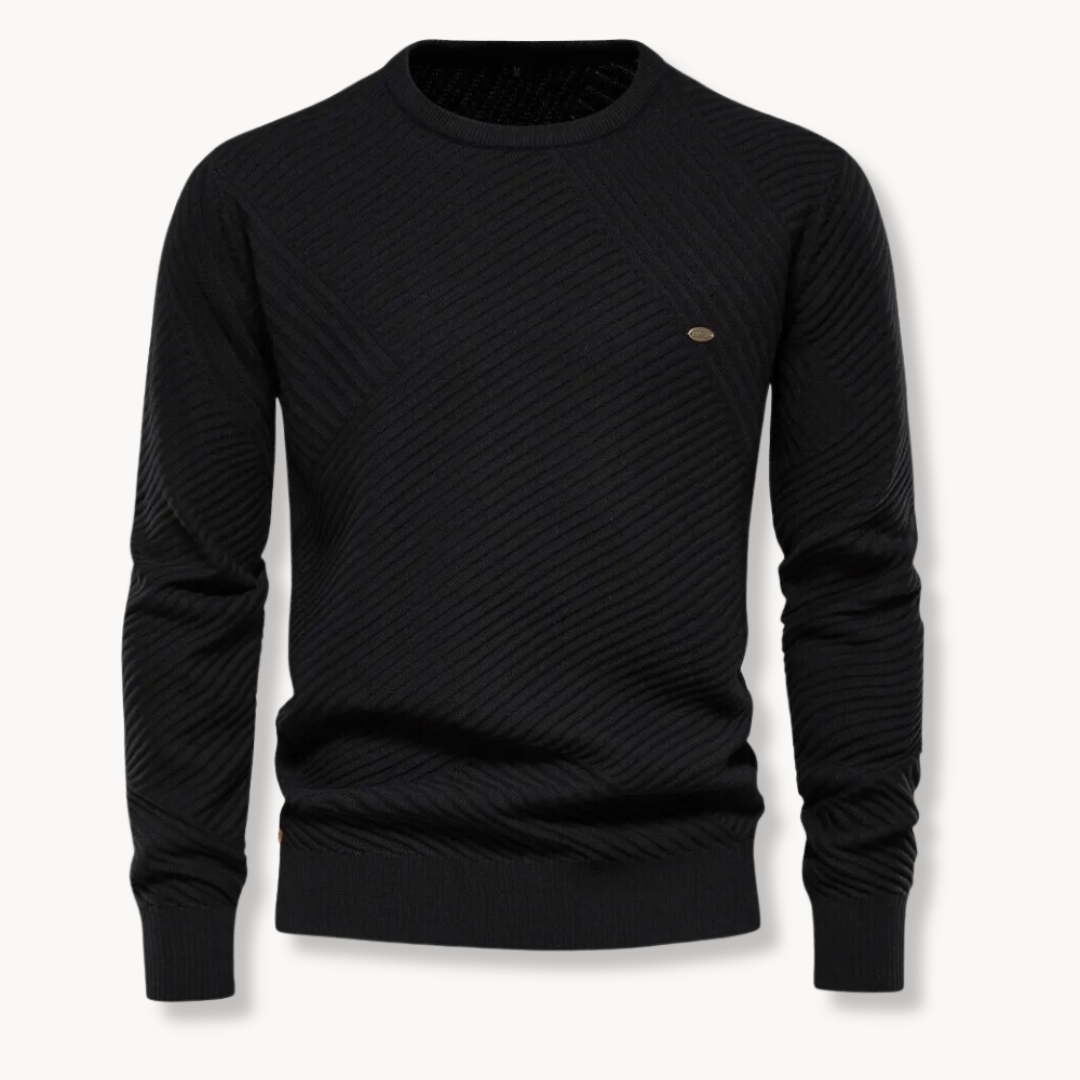 Miguel | Pullover Gola Redonda Canelado Desportivo