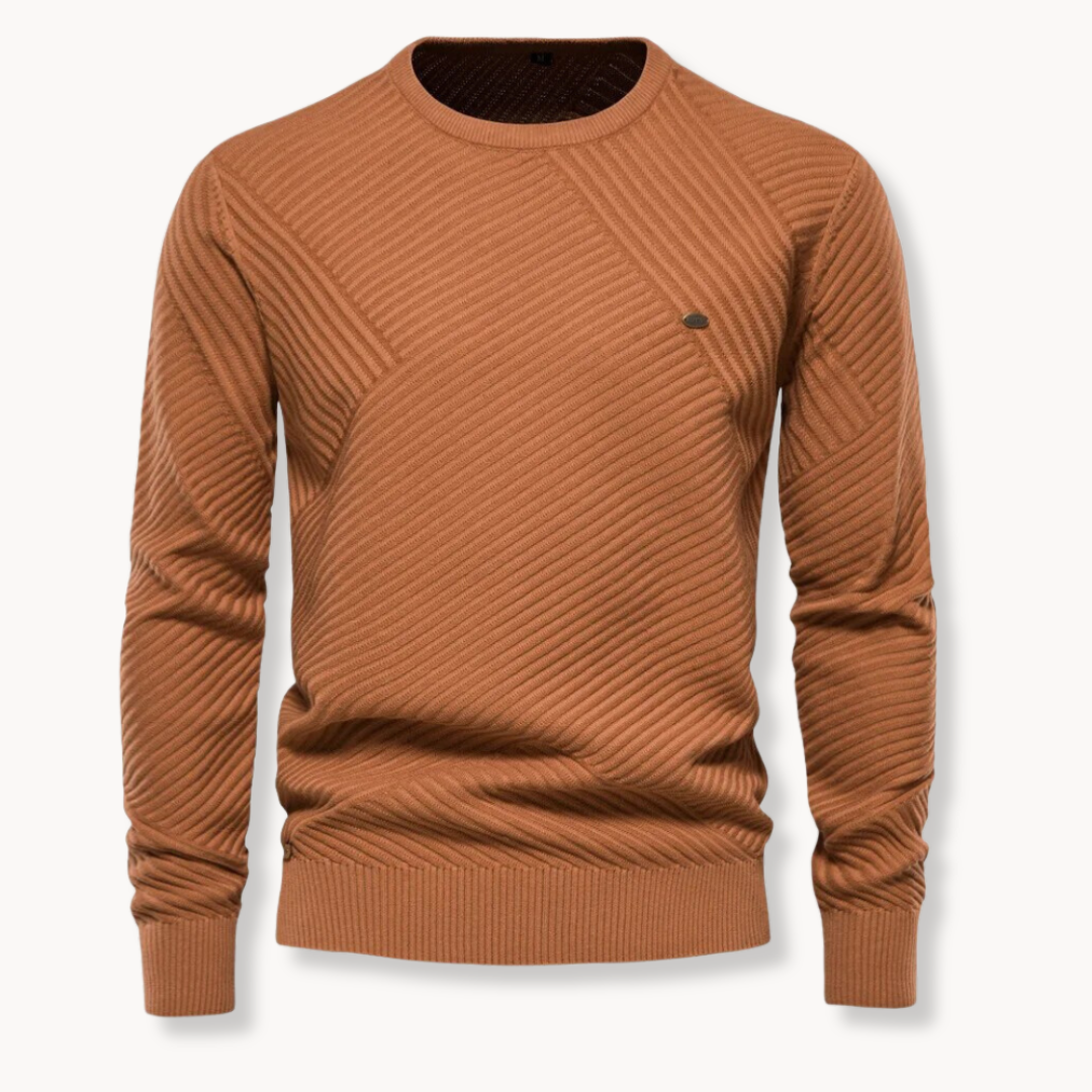 Miguel | Pullover Gola Redonda Canelado Desportivo