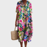 Márcia | Vestido Florido de Algodão