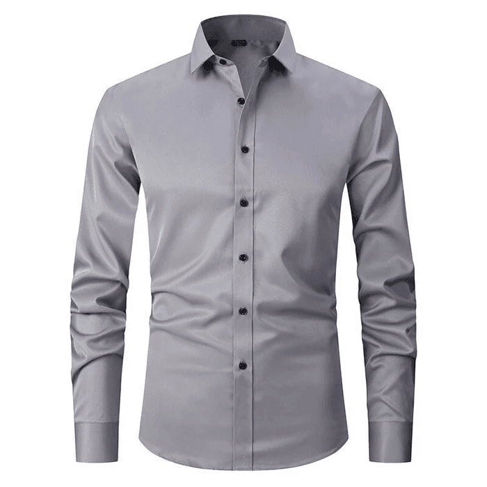 Camisa de Vestir – Corte Slim & Frente com Botões para Ajuste Seguro