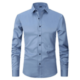 Camisa de Vestir – Corte Slim & Frente com Botões para Ajuste Seguro