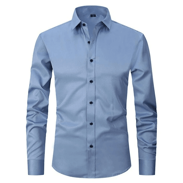 Camisa de Vestir – Corte Slim & Frente com Botões para Ajuste Seguro