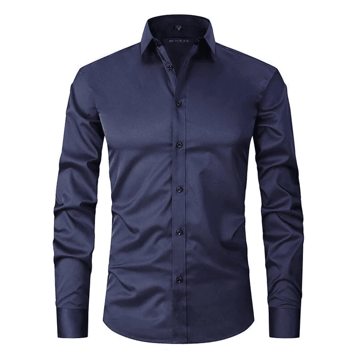 Camisa de Vestir – Corte Slim & Frente com Botões para Ajuste Seguro