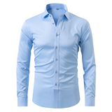 Camisa de Vestir – Corte Slim & Frente com Botões para Ajuste Seguro