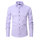 Camisa de Vestir – Corte Slim & Frente com Botões para Ajuste Seguro
