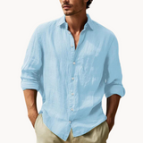 Camisa de Vestir - Painel Frontal Estruturado & Mistura Respirável